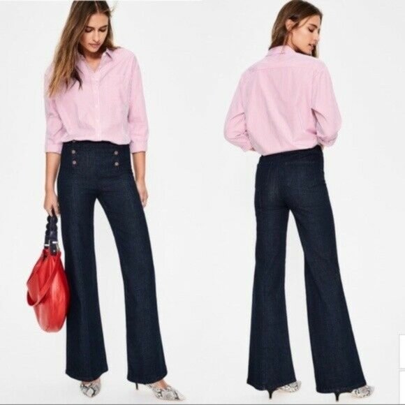 Boden Denim - Boden The Helston Sailor High Rise Wide Leg Jean 2
